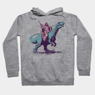 \ Jesus Riding A Dinosaur / Hoodie